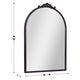 Black,23.75"W x 34.75"L |#| Arched Wall Mirror with Metal Frame with Baroque Detail in Black - 35" x 24"