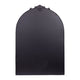 Black,23.75"W x 34.75"L |#| Arched Wall Mirror with Metal Frame with Baroque Detail in Black - 35" x 24"