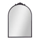 Black,23.75"W x 34.75"L |#| Arched Wall Mirror with Metal Frame with Baroque Detail in Black - 35" x 24"