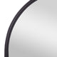 Black,23.75"W x 34.75"L |#| Arched Wall Mirror with Metal Frame with Baroque Detail in Black - 35" x 24"