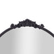 Black,23.75"W x 34.75"L |#| Arched Wall Mirror with Metal Frame with Baroque Detail in Black - 35" x 24"