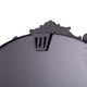 Black,23.75"W x 34.75"L |#| Arched Wall Mirror with Metal Frame with Baroque Detail in Black - 35" x 24"