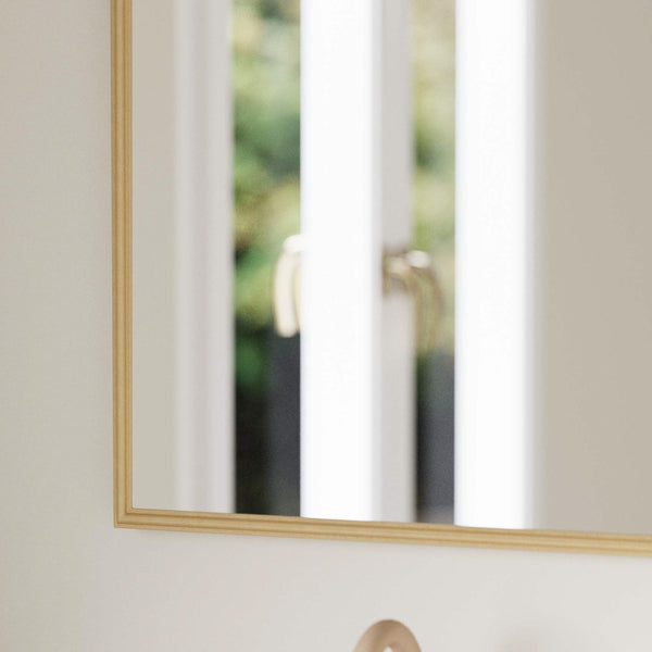 Gold,20"W x 29"L |#| Arched Wall Mirror with Metal Frame with Baroque Detail in Gold - 29" x 20"