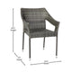 Gray |#| All Weather Commercial Grade PE Rattan Stacking Patio Chairs in Gray