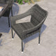 Gray |#| All Weather Commercial Grade PE Rattan Stacking Patio Chairs in Gray