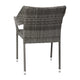 Gray |#| All Weather Commercial Grade PE Rattan Stacking Patio Chairs in Gray