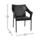 Black |#| All Weather Commercial Grade PE Rattan Stacking Patio Chairs in Black