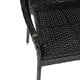Black |#| All Weather Commercial Grade PE Rattan Stacking Patio Chairs in Black