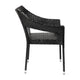 Black |#| All Weather Commercial Grade PE Rattan Stacking Patio Chairs in Black