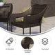 Espresso |#| All Weather Commercial Grade PE Rattan Stacking Patio Chairs in Espresso