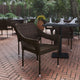 Espresso |#| All Weather Commercial Grade PE Rattan Stacking Patio Chairs in Espresso