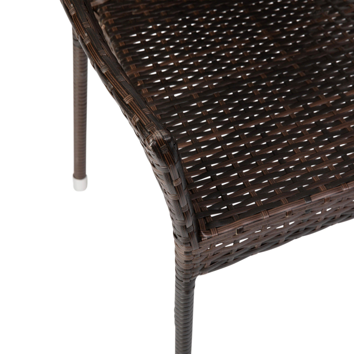 Espresso |#| All Weather Commercial Grade PE Rattan Stacking Patio Chairs in Espresso