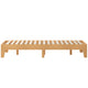 Natural,King |#| Wood Platform Bed with 14 Wooden Support Slats in Natural Pine - King
