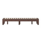 Walnut,Twin |#| Wood Platform Bed with 14 Wooden Support Slats in Walnut - Twin
