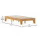 Natural,Twin |#| Wood Platform Bed with 14 Wooden Support Slats in Natural Pine - Twin