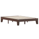 Walnut,Full |#| Wood Platform Bed with 14 Wooden Support Slats in Walnut - Full