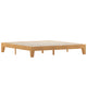 Natural,King |#| Wood Platform Bed with 14 Wooden Support Slats in Natural Pine - King