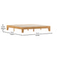 Natural,King |#| Wood Platform Bed with 14 Wooden Support Slats in Natural Pine - King