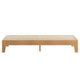 Natural,King |#| Wood Platform Bed with 14 Wooden Support Slats in Natural Pine - King