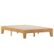 Natural,Full |#| Wood Platform Bed with 14 Wooden Support Slats in Natural Pine - Full