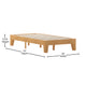 Natural,Twin |#| Wood Platform Bed with 14 Wooden Support Slats in Natural Pine - Twin