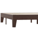 Walnut,King |#| Wood Platform Bed with 14 Wooden Support Slats in Walnut - King