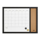 Black Woodgrain |#| Dry Erase Magnetic Monthly Calendar/Cork Board - Black Woodgrain Frame - 24x18