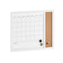 Everette Magnetic Dry Erase Monthly Calendar and Cork Board Combo with Included Marker, Magnets, and Push Pins, Woodgrain Frame