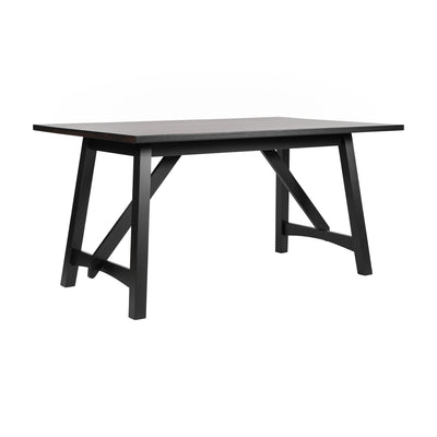 Solid Wood Commercial Grade Trestle Base Dining Table - View 1