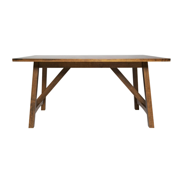 Light Cappuccino |#| Solid Wood 60" Commercial Grade Trestle Base Dining Table in Antique Gray