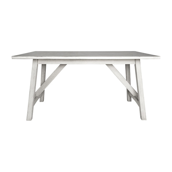 Antique White |#| Solid Wood 60" Commercial Grade Trestle Base Dining Table-Light Cappuccino