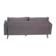 Stone Gray |#| Compact Stone Gray Faux Linen Upholstered Sofa with Wooden Legs