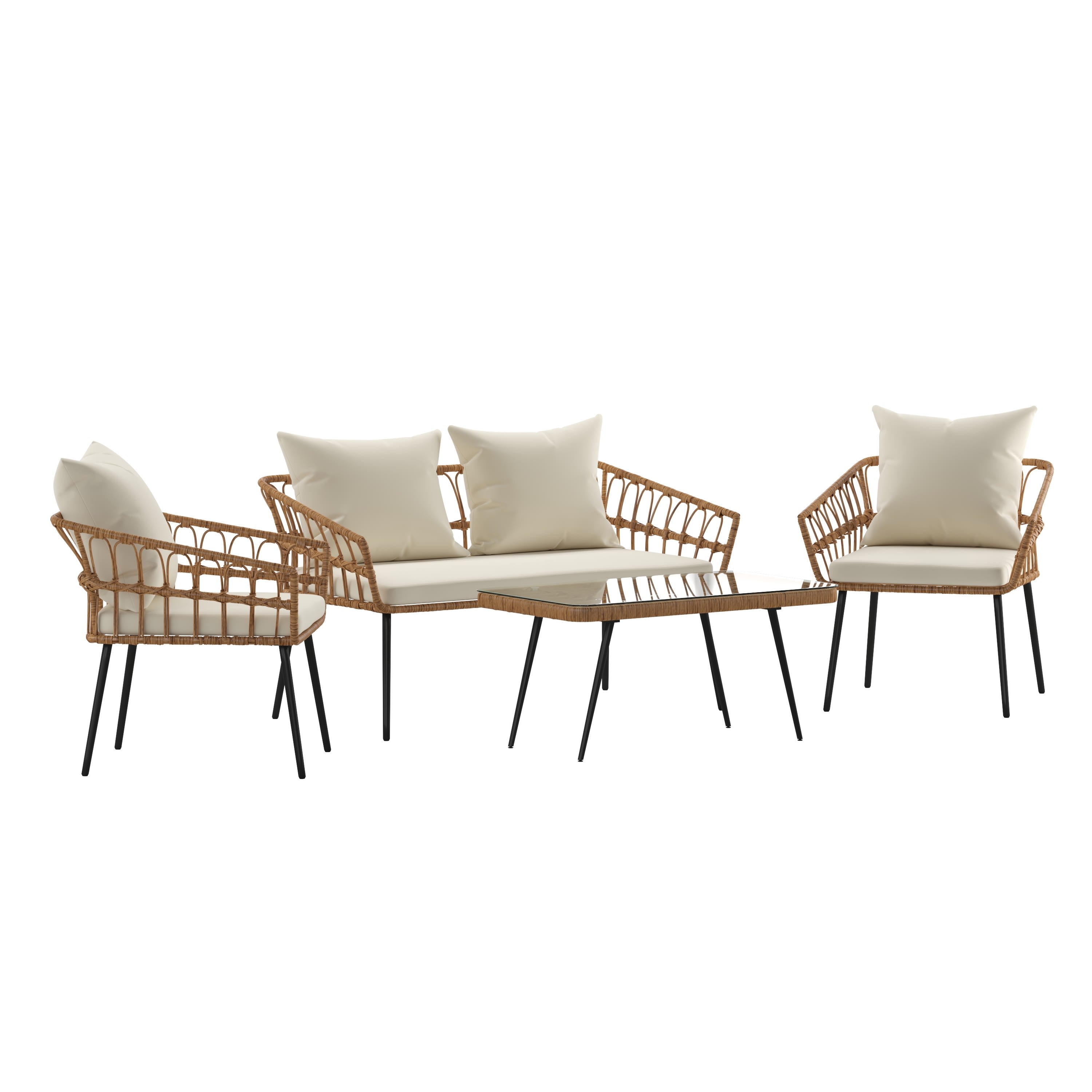 Rattan cushions sales set