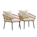  Cream Cushions/Natural Frame