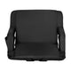 Black |#| Extra Wide Black Reclining Backpack Stadium Chair with Armrests & Storge Pockets