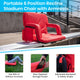 Red |#| Extra Wide Red Reclining Backpack Stadium Chair with Armrests & Storge Pockets