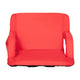 Red |#| Extra Wide Red Reclining Backpack Stadium Chair with Armrests & Storge Pockets