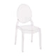 Extra Wide Polycarbonate All-Weather Transparent Crystal Ghost Banquet Chair