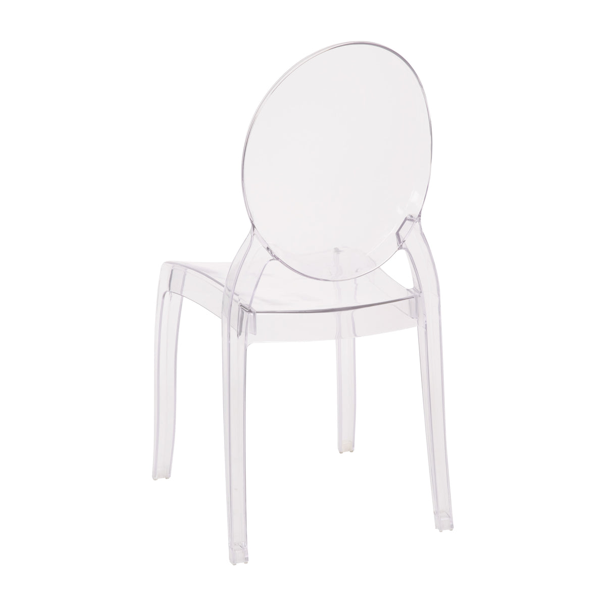 Extra Wide Polycarbonate All-Weather Transparent Crystal Ghost Banquet Chair