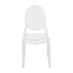 Extra Wide Polycarbonate All-Weather Transparent Crystal Ghost Banquet Chair
