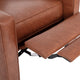Cognac Brown |#| Pushback Recliner with Button Tufted Back in Cognac Brown LeatherSoft Upholstery