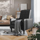 Black |#| Pushback Recliner with Button Tufted Back in Black LeatherSoft Upholstery