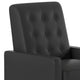 Black |#| Pushback Recliner with Button Tufted Back in Black LeatherSoft Upholstery