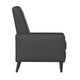 Black |#| Pushback Recliner with Button Tufted Back in Black LeatherSoft Upholstery