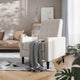 Cream |#| Pushback Recliner with Button Tufted Back in Cream LeatherSoft Upholstery