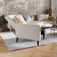 Cream |#| Pushback Recliner with Button Tufted Back in Cream LeatherSoft Upholstery