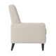 Cream |#| Pushback Recliner with Button Tufted Back in Cream LeatherSoft Upholstery