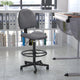 Gray |#| Gray Fabric Swivel Adjustable Drafting Chair - Home Office - Task Chair