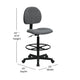 Gray |#| Gray Fabric Swivel Adjustable Drafting Chair - Home Office - Task Chair