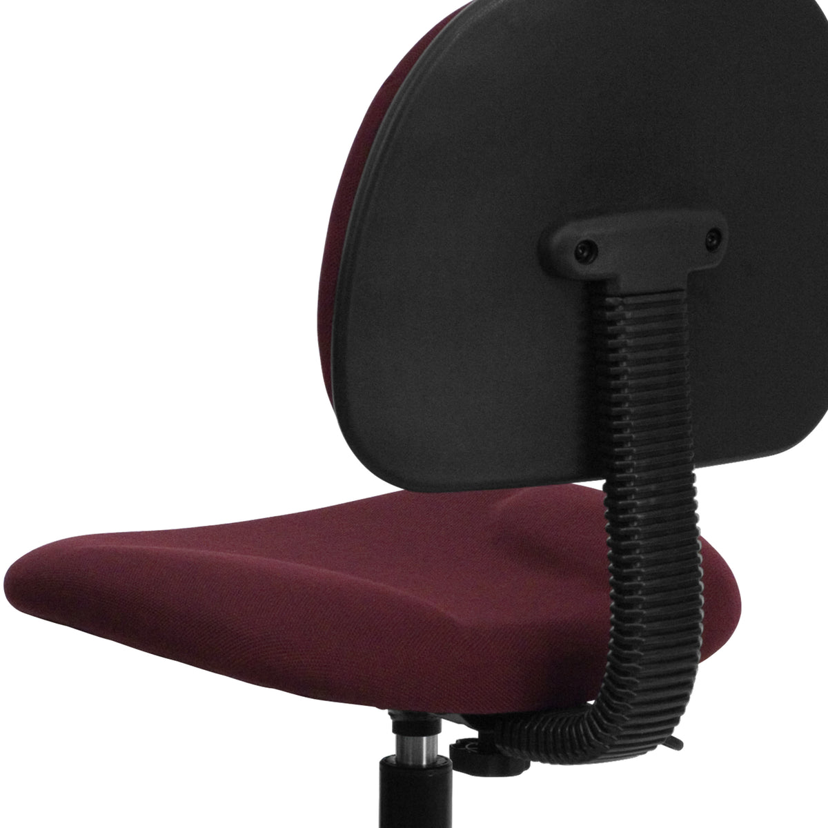 Burgundy |#| Burgundy Fabric Drafting Chair (Cylinders: 22.5inch-27inchH or 26inch-30.5inchH)